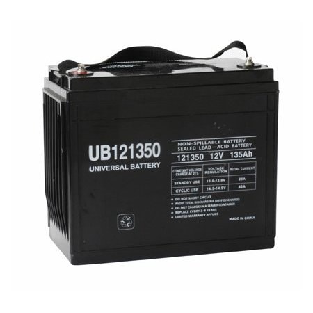 Upg Sealed Lead Acid Battery, 12 V, 135Ah, UB121350, I6 Internal Thread Terminal, AGM Type 40994
